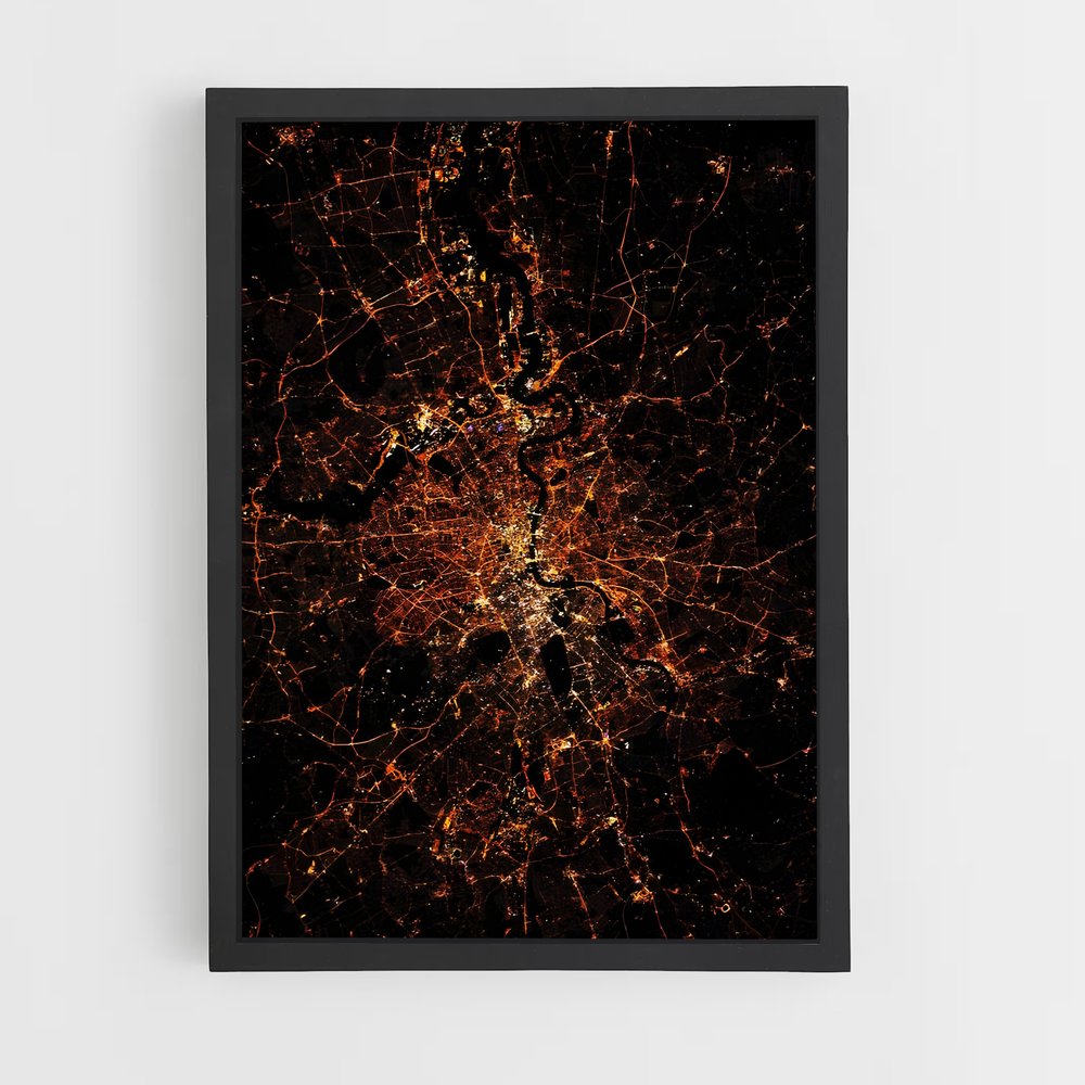 Poster Lumières de la Terre – affiche Astronomie (vue 2)